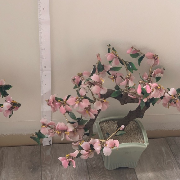 Elegant Pink Flower Bonsai Tree Home Accent - Picture 9 of 12
